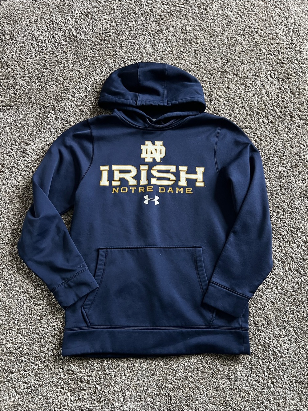 Under Armour Navy Notre Dame IRISH Pullover Hoodie